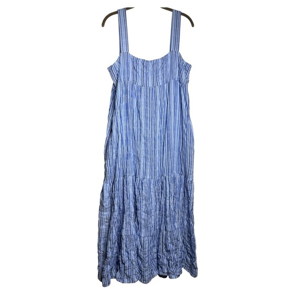 Elliott Lauren Seersucker Maxi Dress Size Medium NWT - Picture 8 of 11